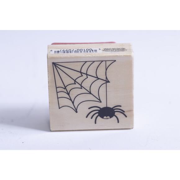 Spider hanging on Web, Message Stamp, Halloween, Insect, Animal Silhouette - Picture 1 of 2